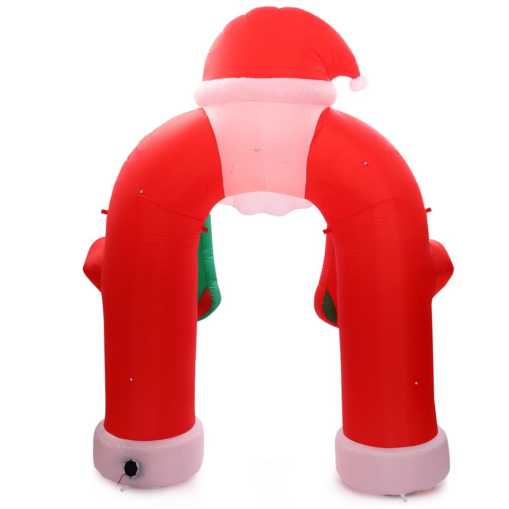 9Ft Santa Stockings Arch Inflatable with LED Lights. Picture 7