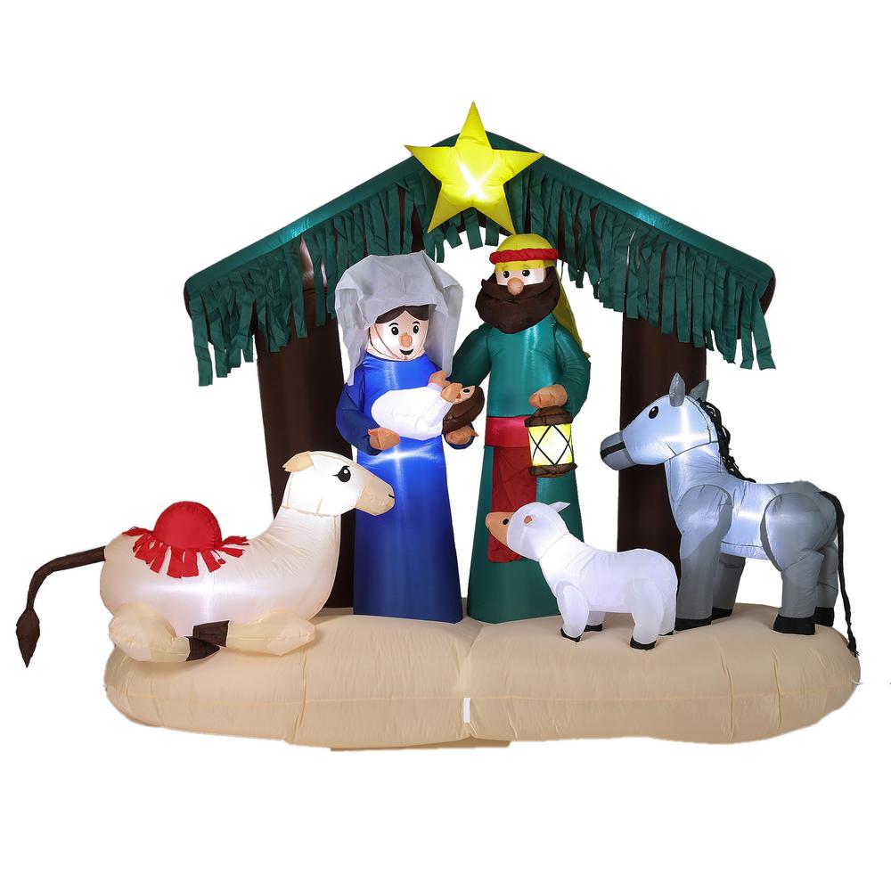 Lighted 6.5ft Nativity Scene Inflatable. Picture 1