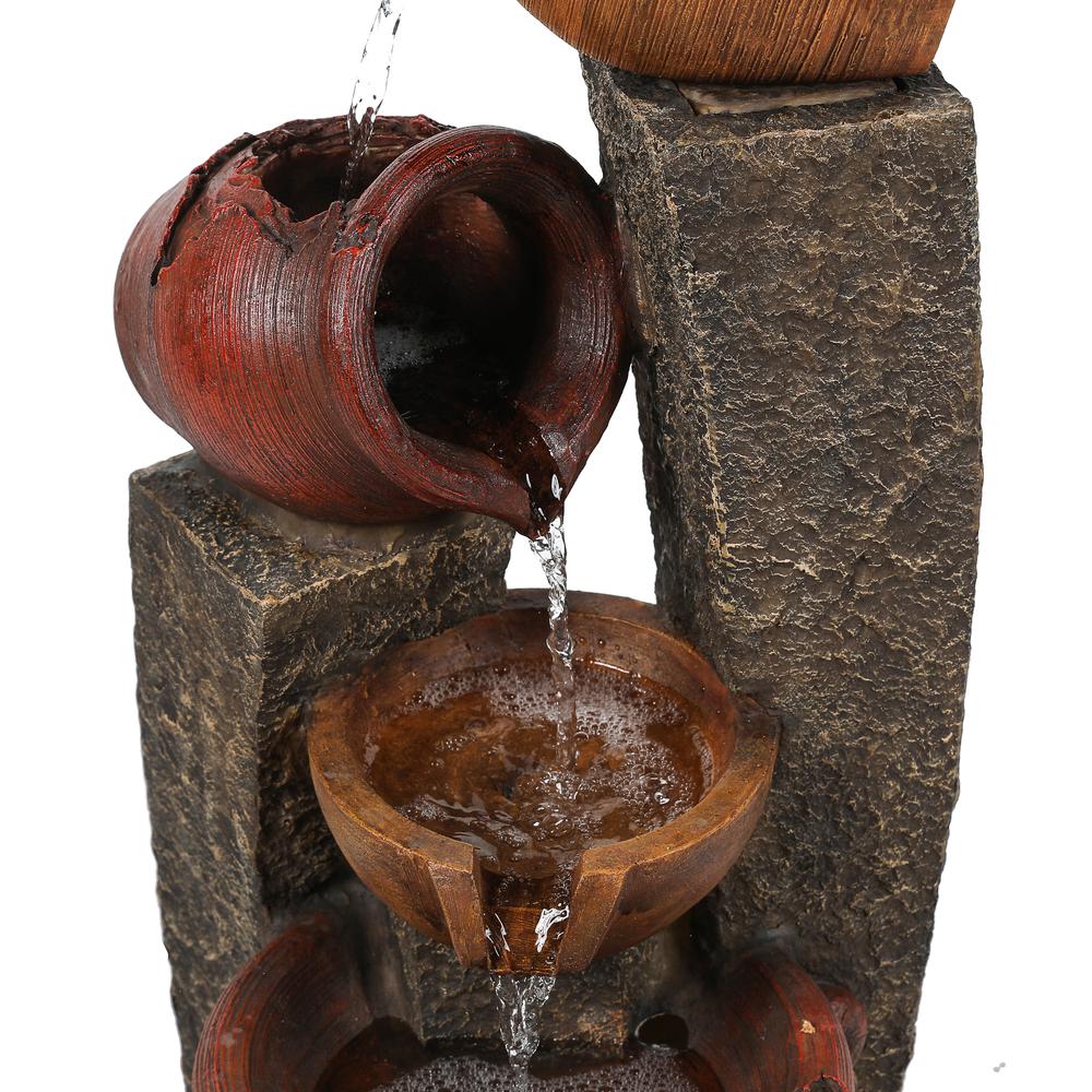 Resin Pots and Posts Outdoor Fountain. Picture 5