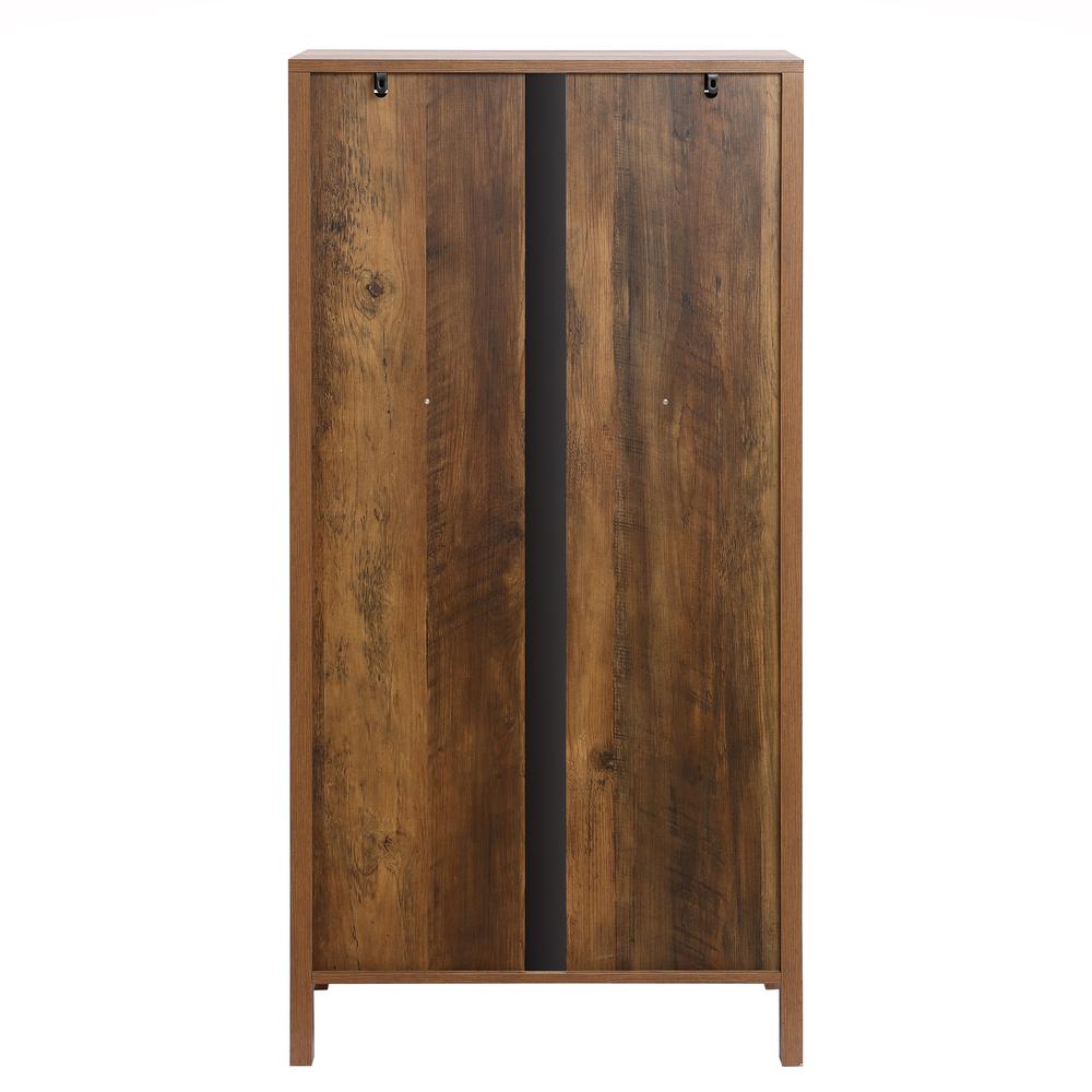 Natural Wood Glass 2-Door Accent Cabinet. Picture 10