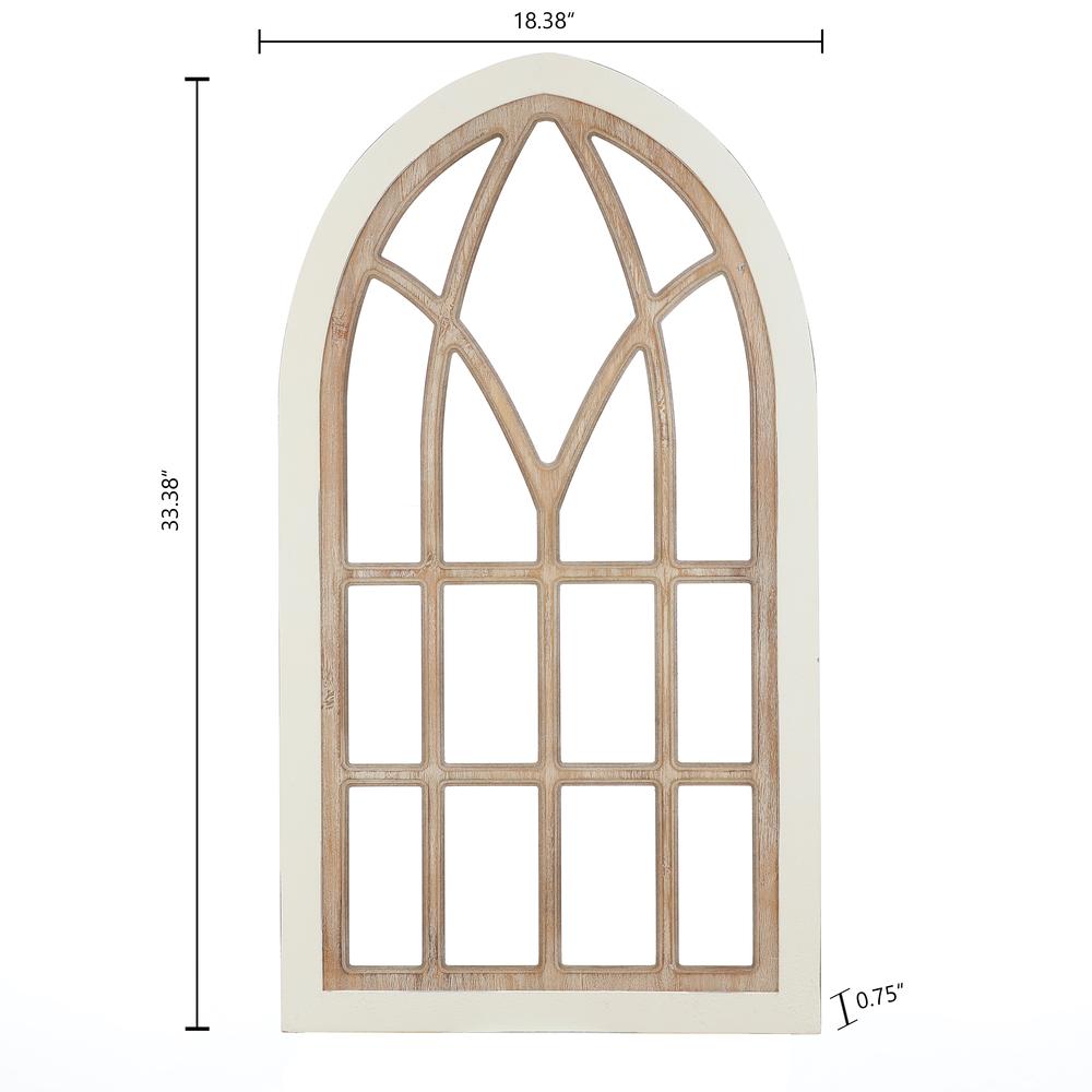 Arched Wood Framed Window Wall Decor. Picture 10