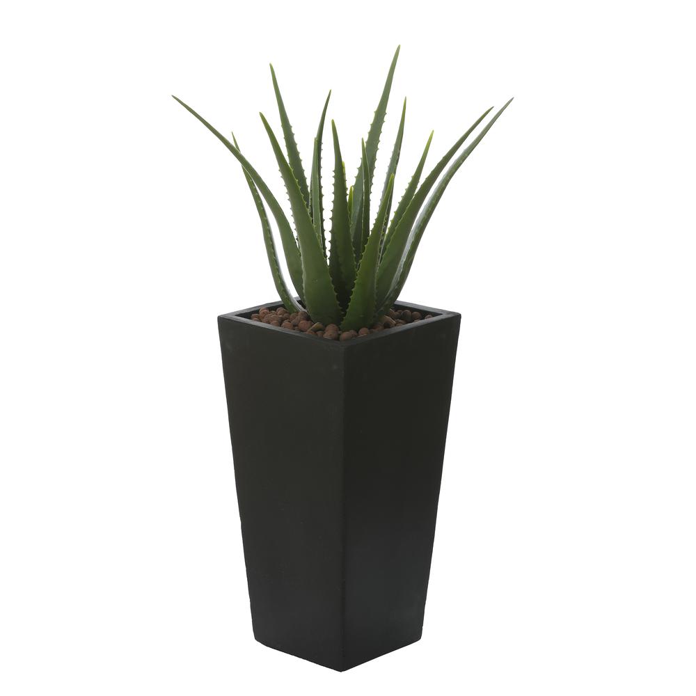 Black MgO 24.2in. H Tall Tapered Planter. Picture 4