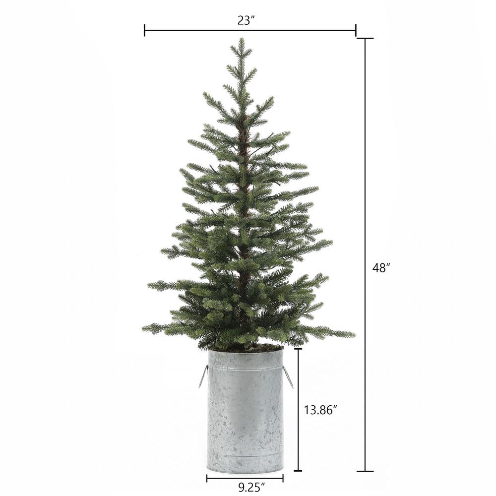 4ft Pre-Lit Artificial Christmas Tree with Metal Pot. Picture 7