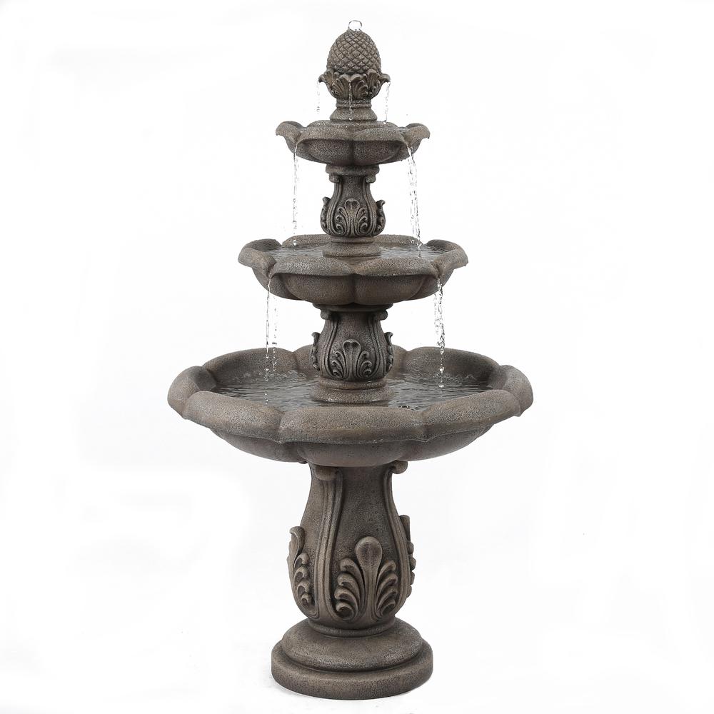 Pineapple Three Tier Outdoor Fountain. Picture 1