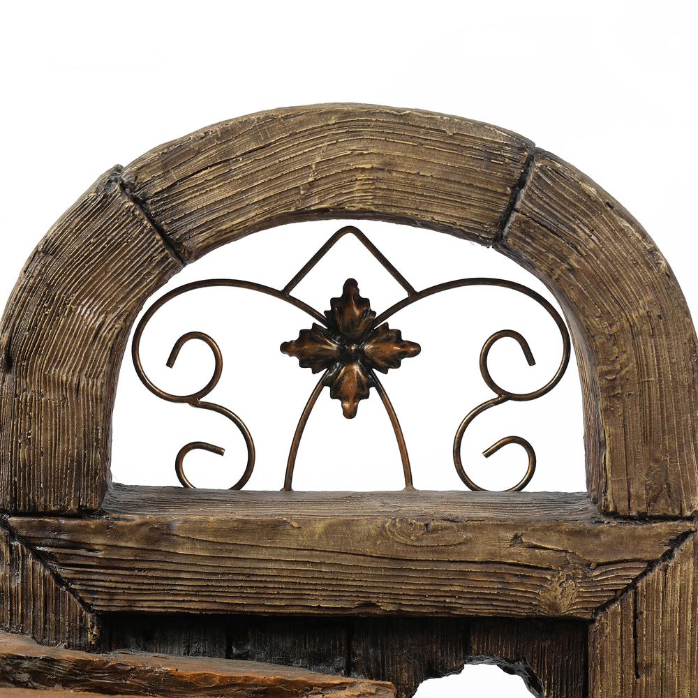 Resin Rustic Arch Window Baskets Outdoor Fountain. Picture 3