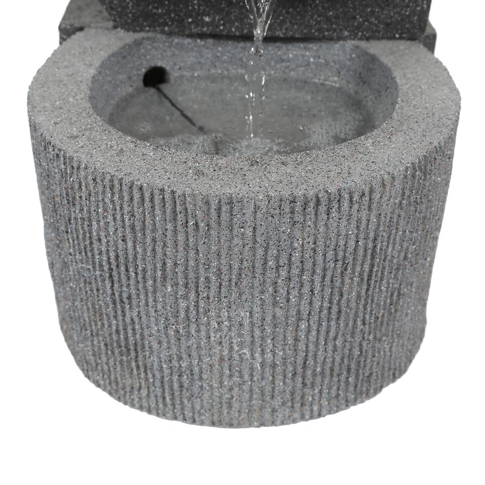 Cement Tiered Pots Outdoor  Fountain with LED Light. Picture 4