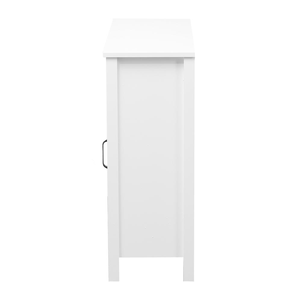 Farmhouse White MDF Wood Bathroom Storage Cabinet. Picture 5