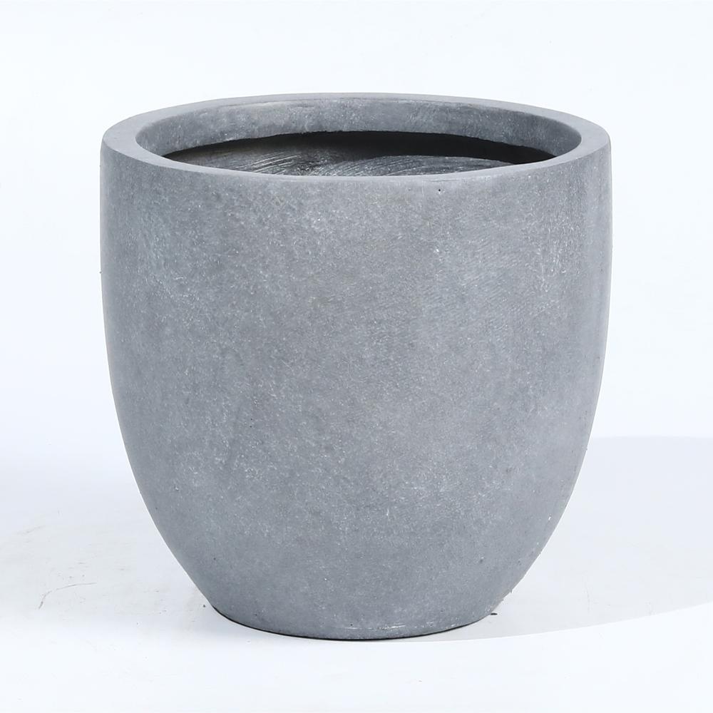 Light Gray MgO Round 17.2in. H Outdoor Planter. Picture 1