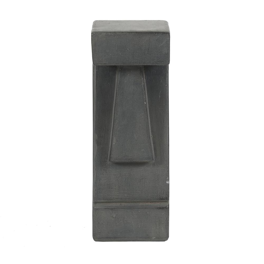 Cement 18in.H Easter Island Tiki LED Solar Bollard Light. Picture 3