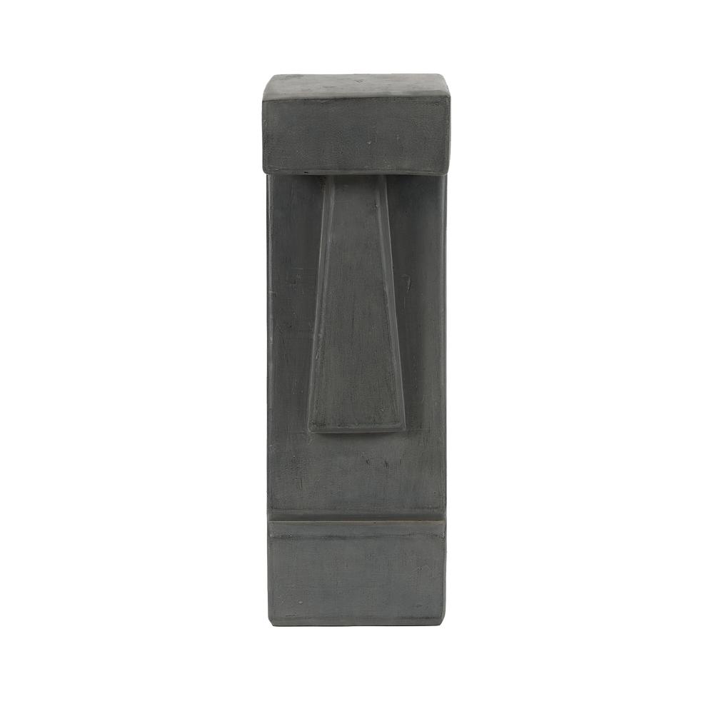 Cement 14.25in.H Easter Island Tiki LED Solar Bollard Light. Picture 3