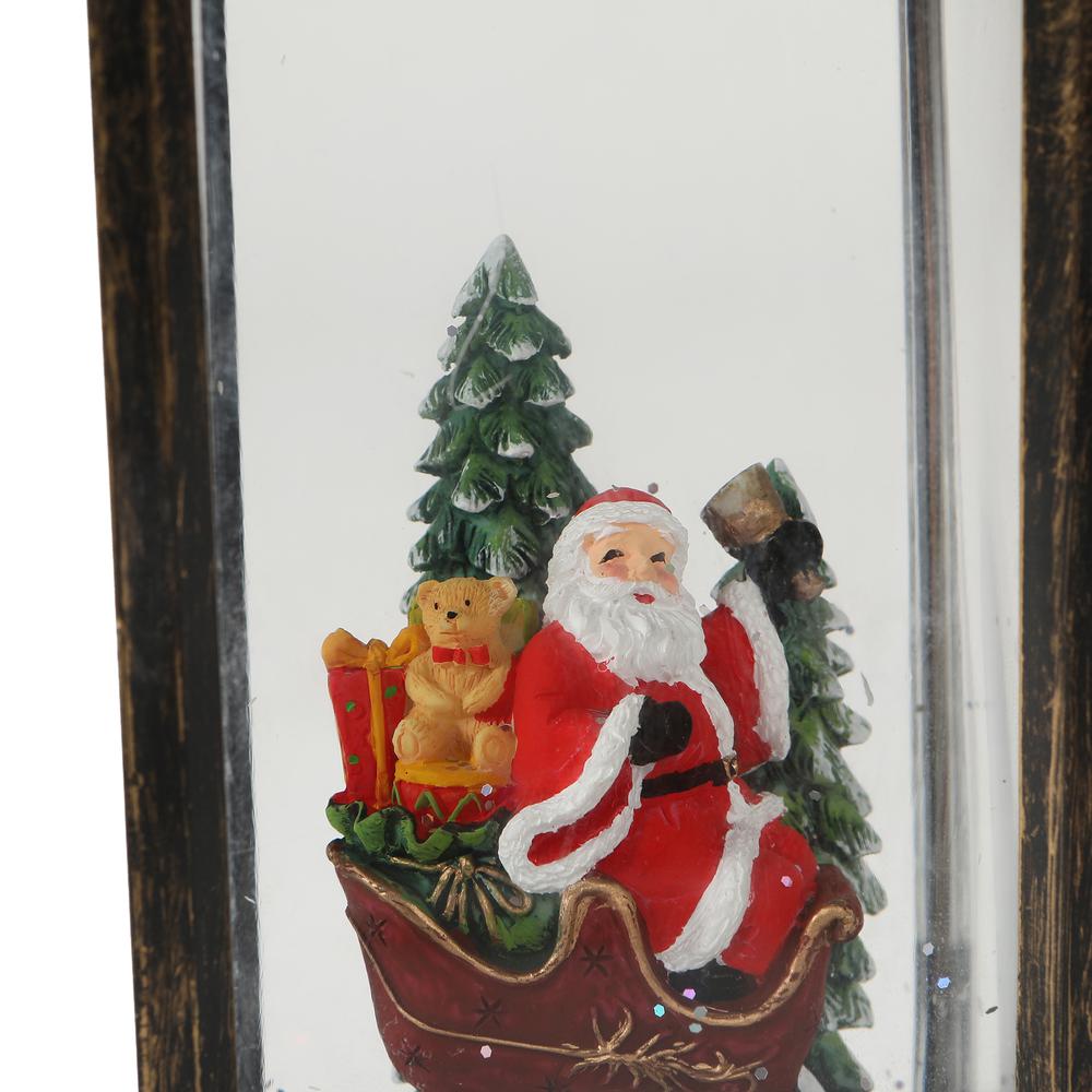 Holiday Santa and Tree LED Plastic Lantern. Picture 4