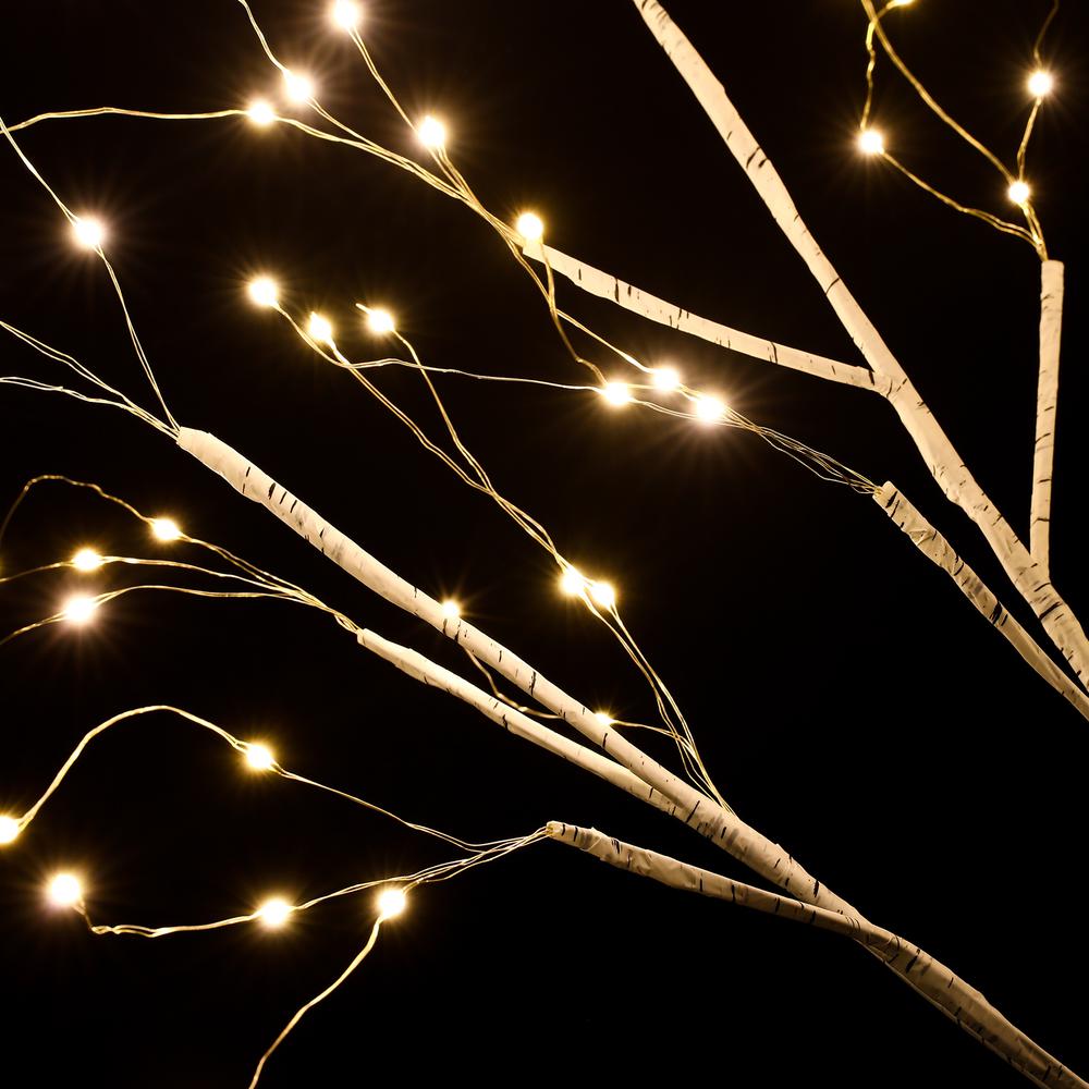Snowy LED Light Twig PVC Tree. Picture 1