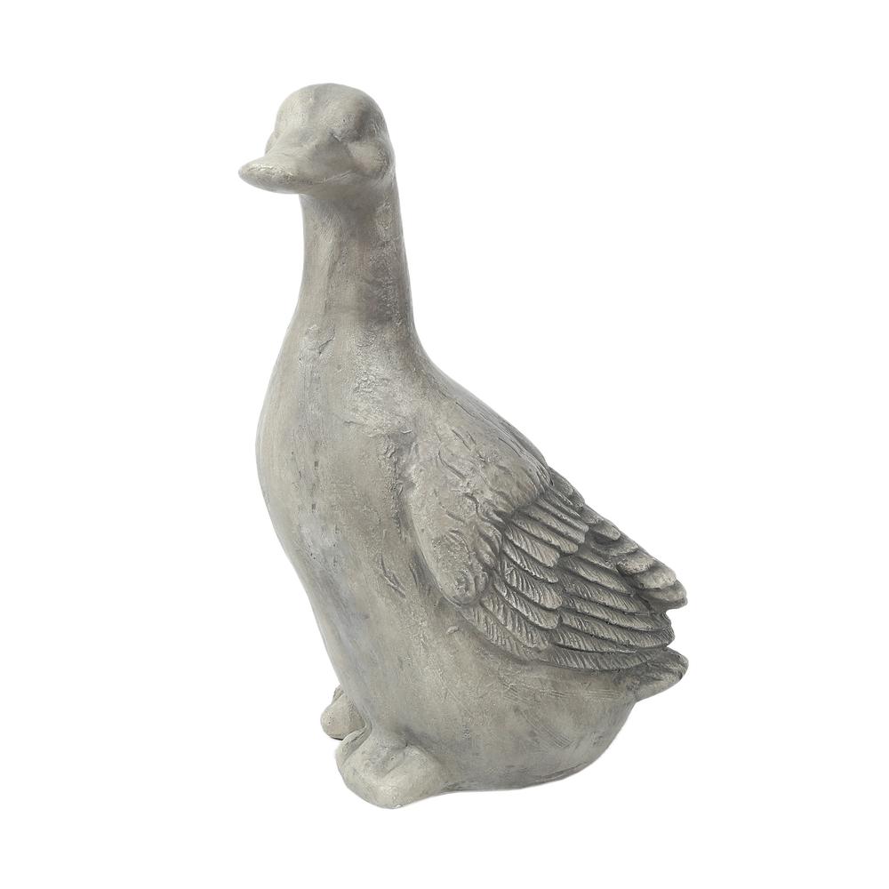 Gray MgO Duck Garden Statue. Picture 2