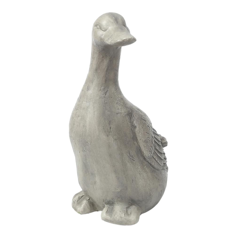 Gray MgO Duck Garden Statue. Picture 3