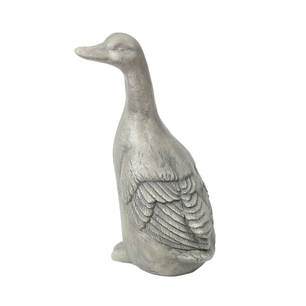 Gray MgO Duck Garden Statue. Picture 4