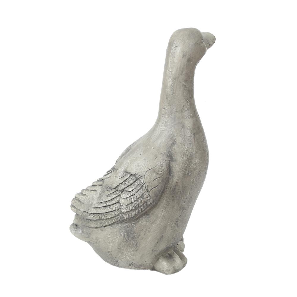 Gray MgO Duck Garden Statue. Picture 5