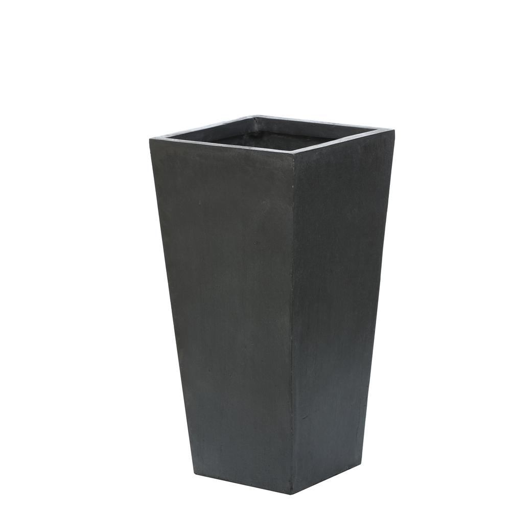 Gray MgO 18.5in. H Tall Tapered Planter. Picture 1