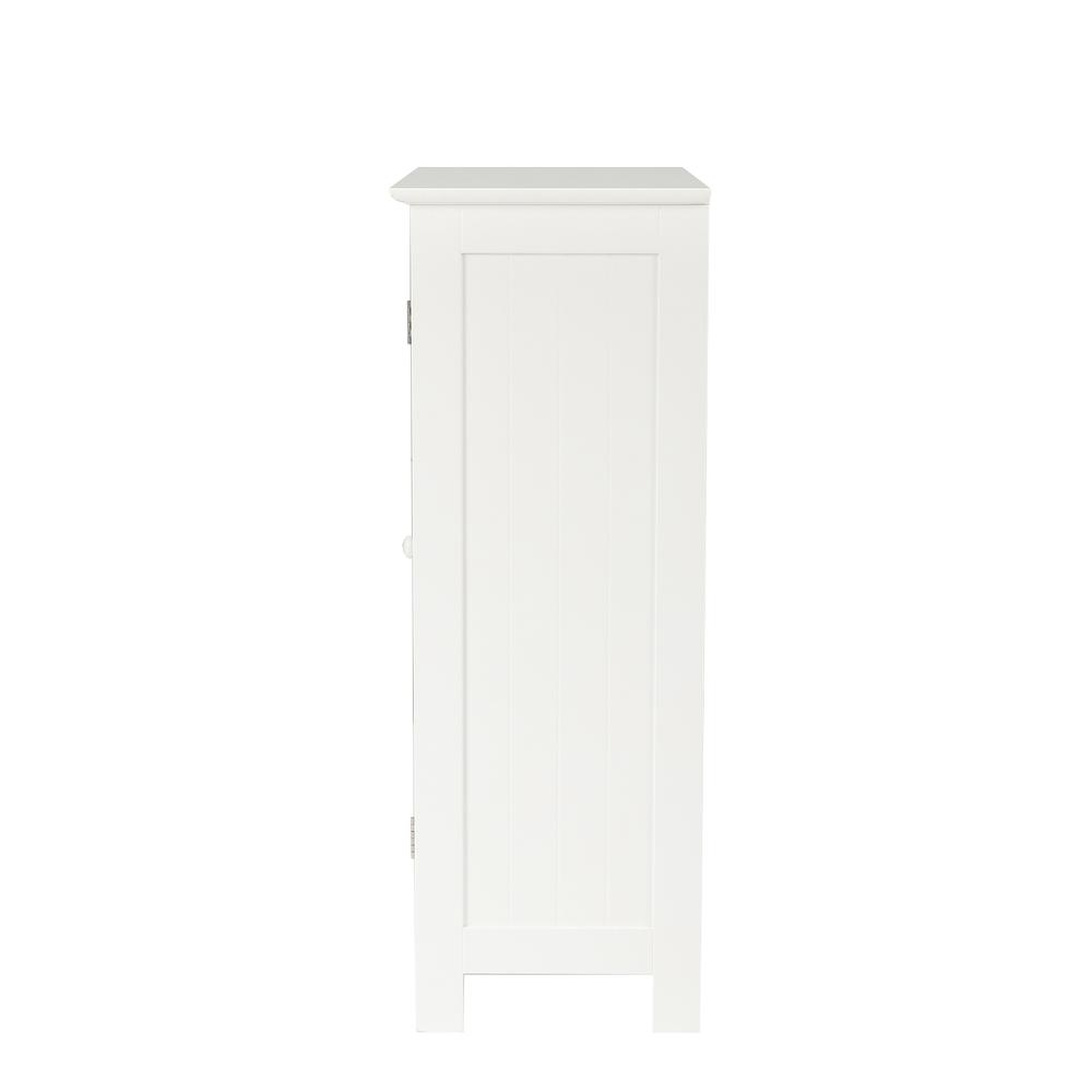 White MDF Wood Bathroom 4-Drawer 1-Door Storage Cabinet. Picture 6