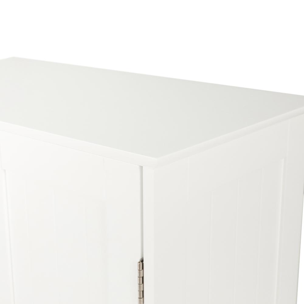 White MDF Wood Bathroom 4-Drawer 1-Door Storage Cabinet. Picture 8