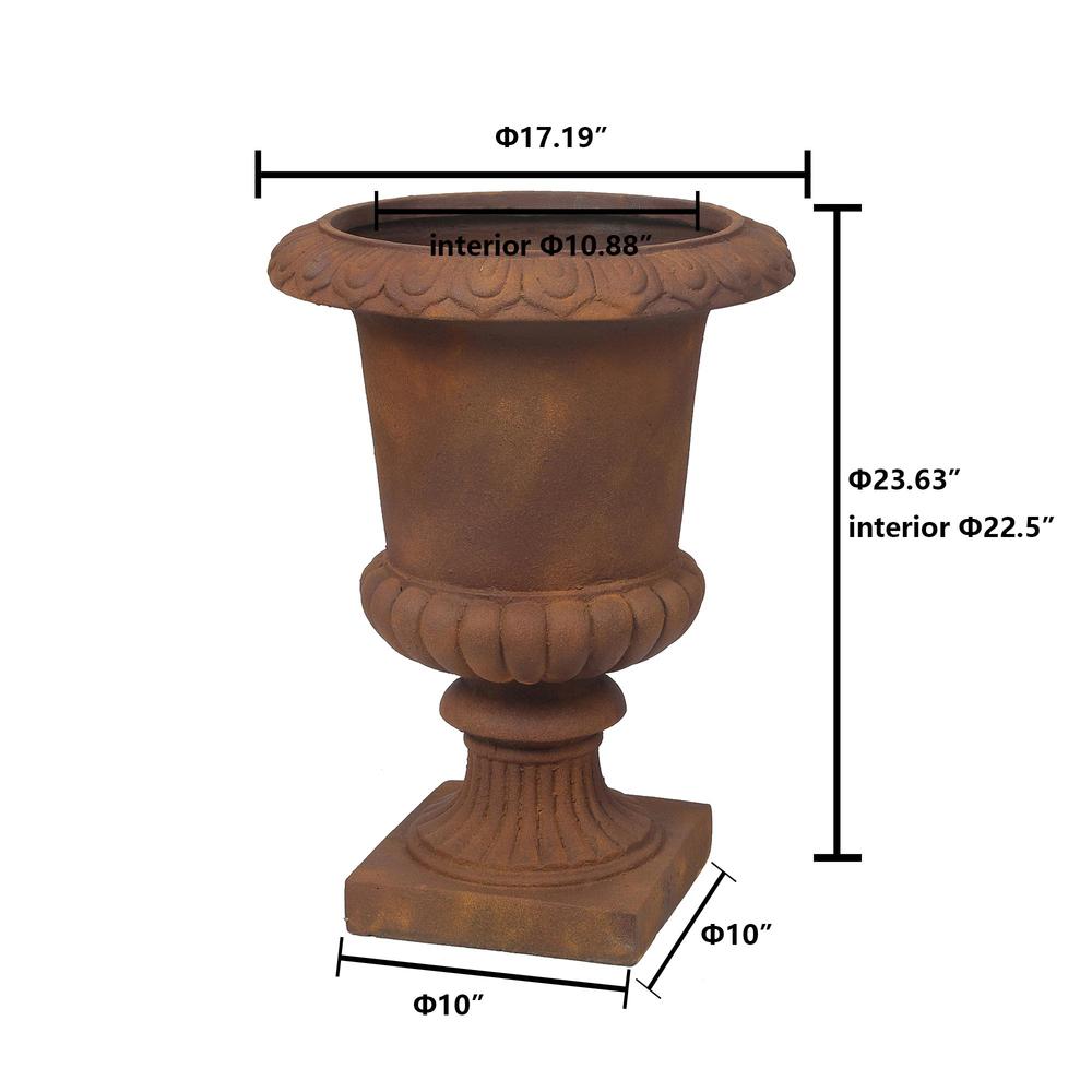 23.6in. H Rusty Brown MgO Planter. Picture 6