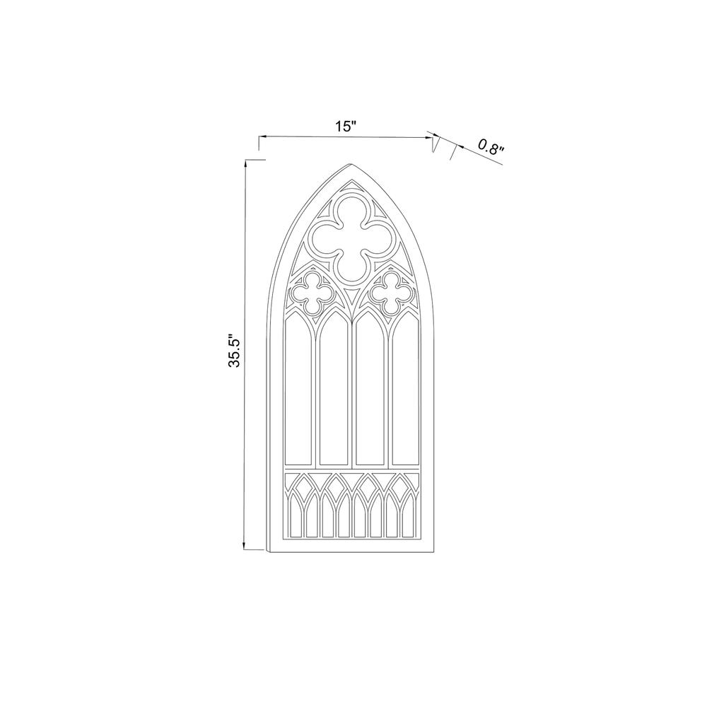 MDF Wood Cathedral Window Wall Decor. Picture 9