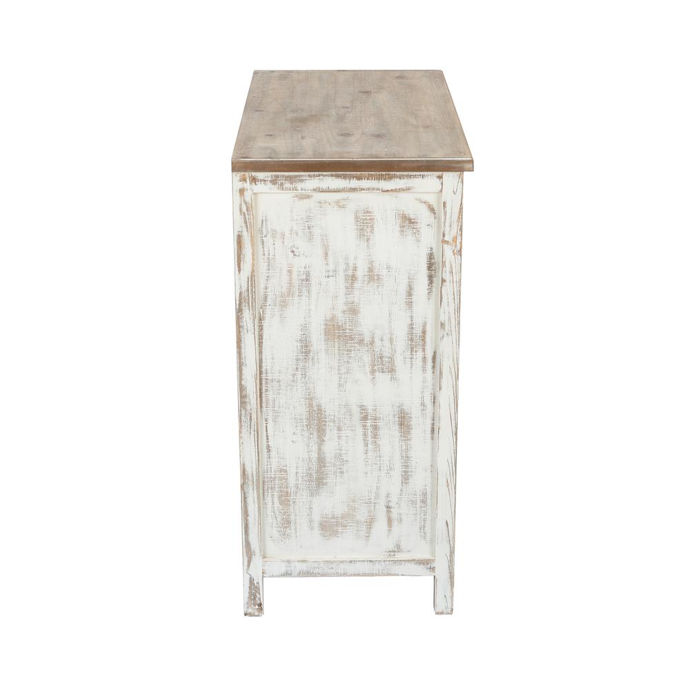 White-Washed Wood Storage Cabinet. Picture 7