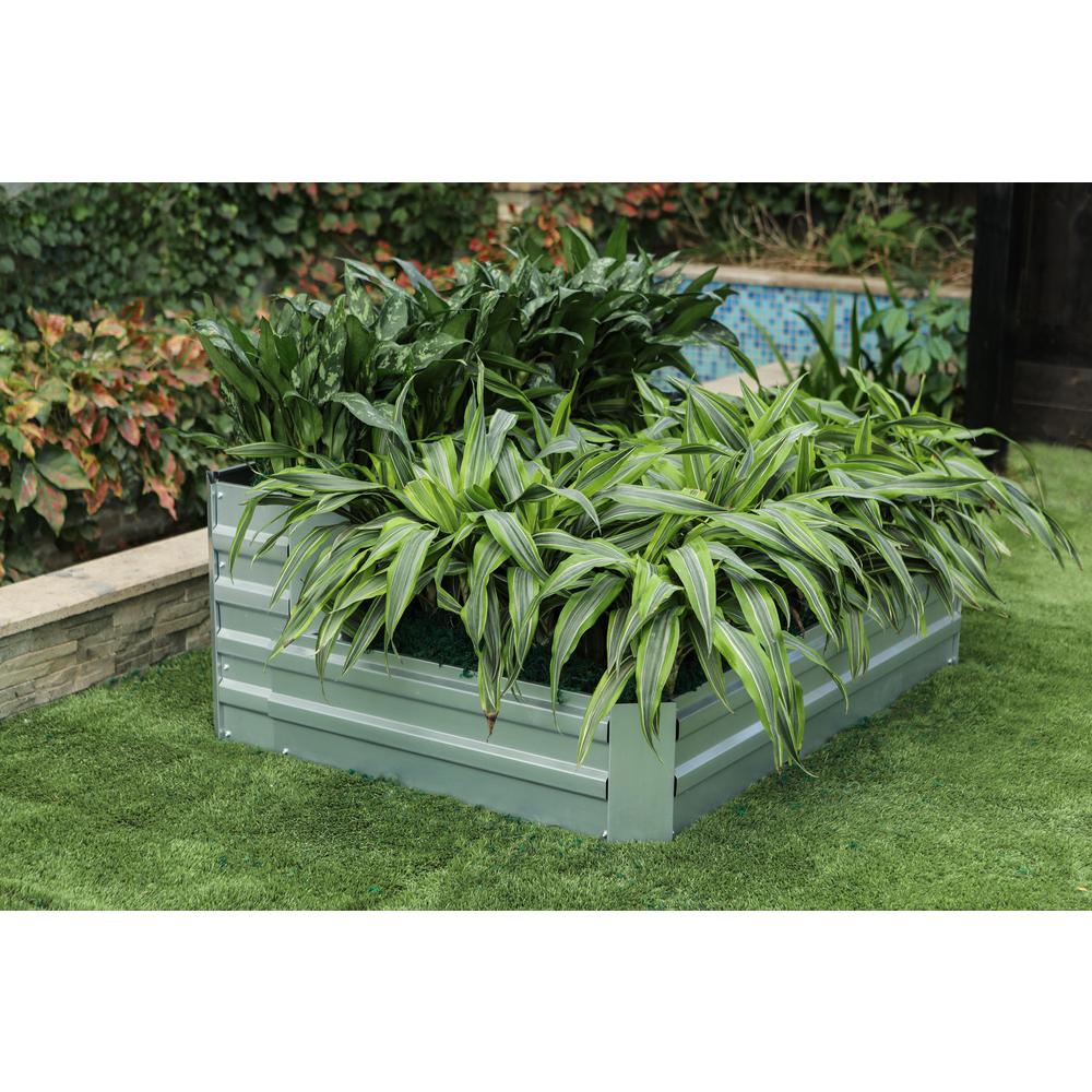 Two-Tier Galvanized Raised Garden Bed. Picture 1