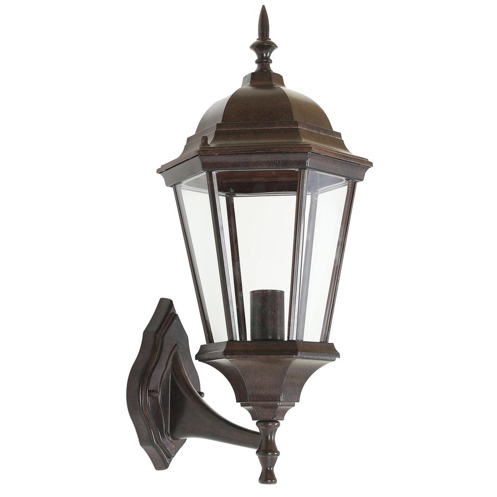 Metal Outdoor Wall Sconce Light, Aged Copper Finish. Picture 1