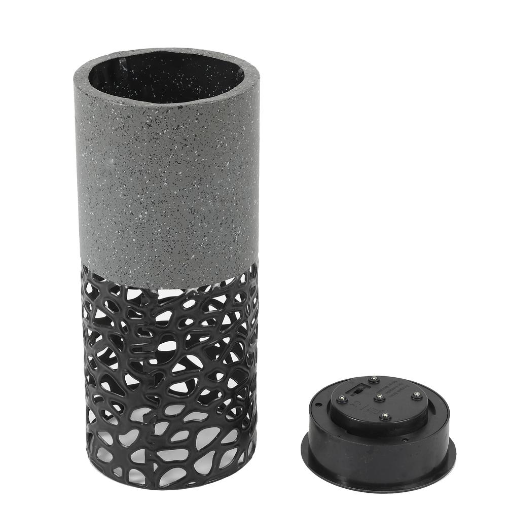 MgO 11.8in. H Gray Solar Bollard Light. The main picture.