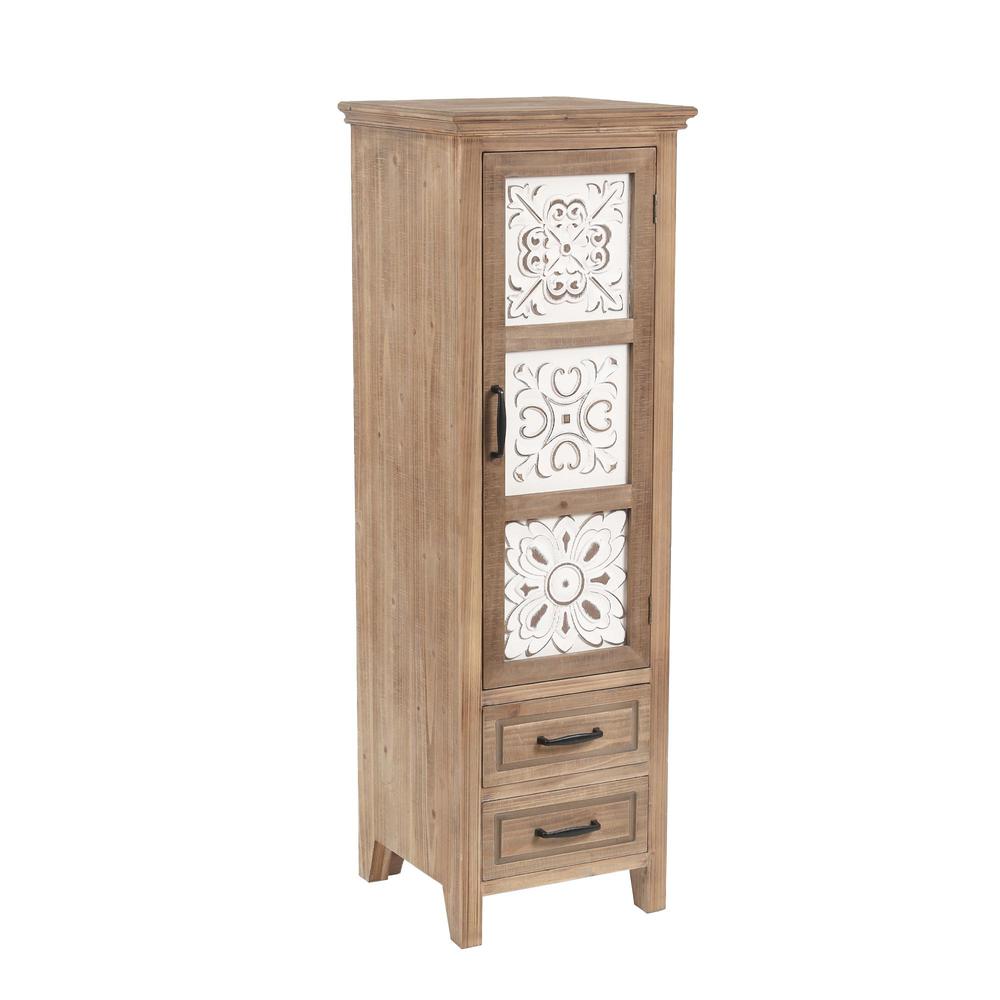 48" Tall Wood 2-Drawer 1-Door Storage Cabinet. Picture 6