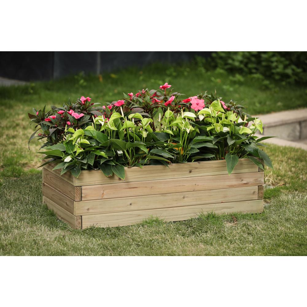Wood 2.7ft x 1.3ft Raised Garden Bed. Picture 1
