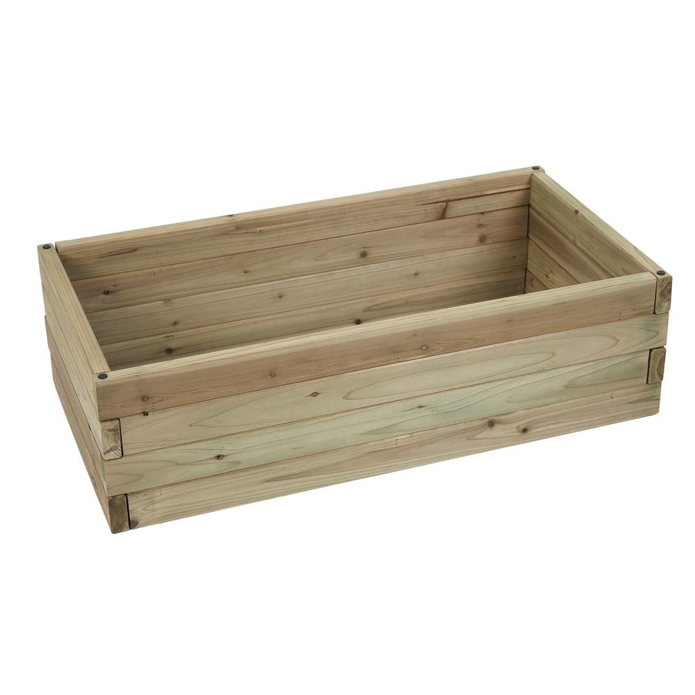 Wood 2.7ft x 1.3ft Raised Garden Bed. Picture 4