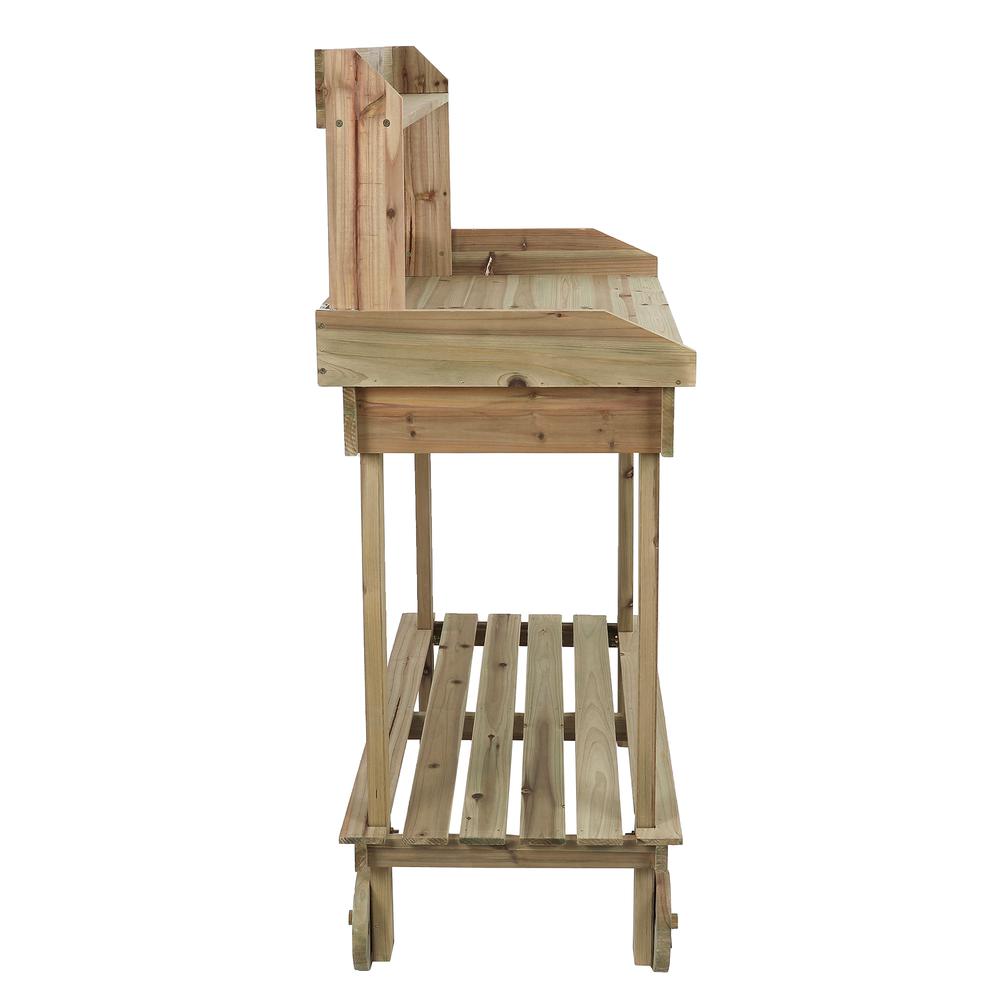 Mobile Wood Potting Bench. Picture 5