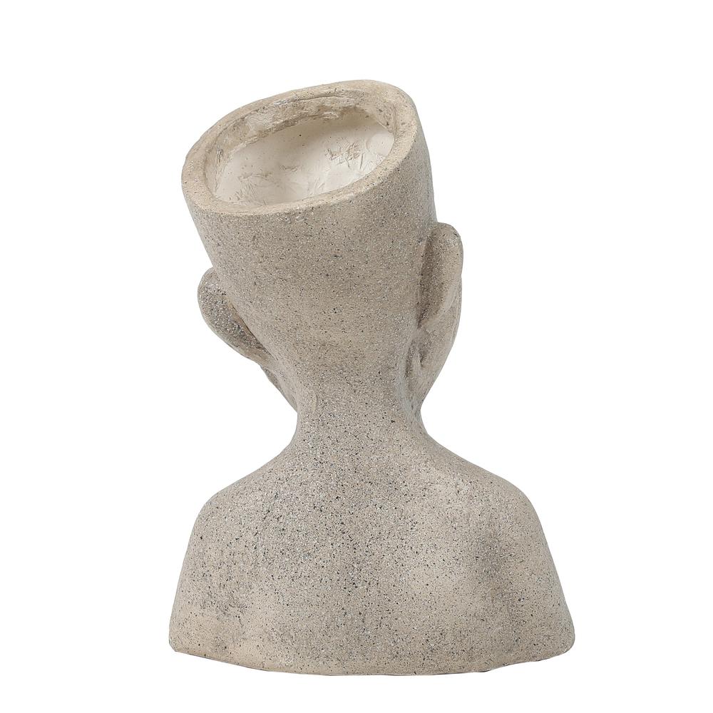 Speckled Off White MgO Happy Bust Head Planter. Picture 3