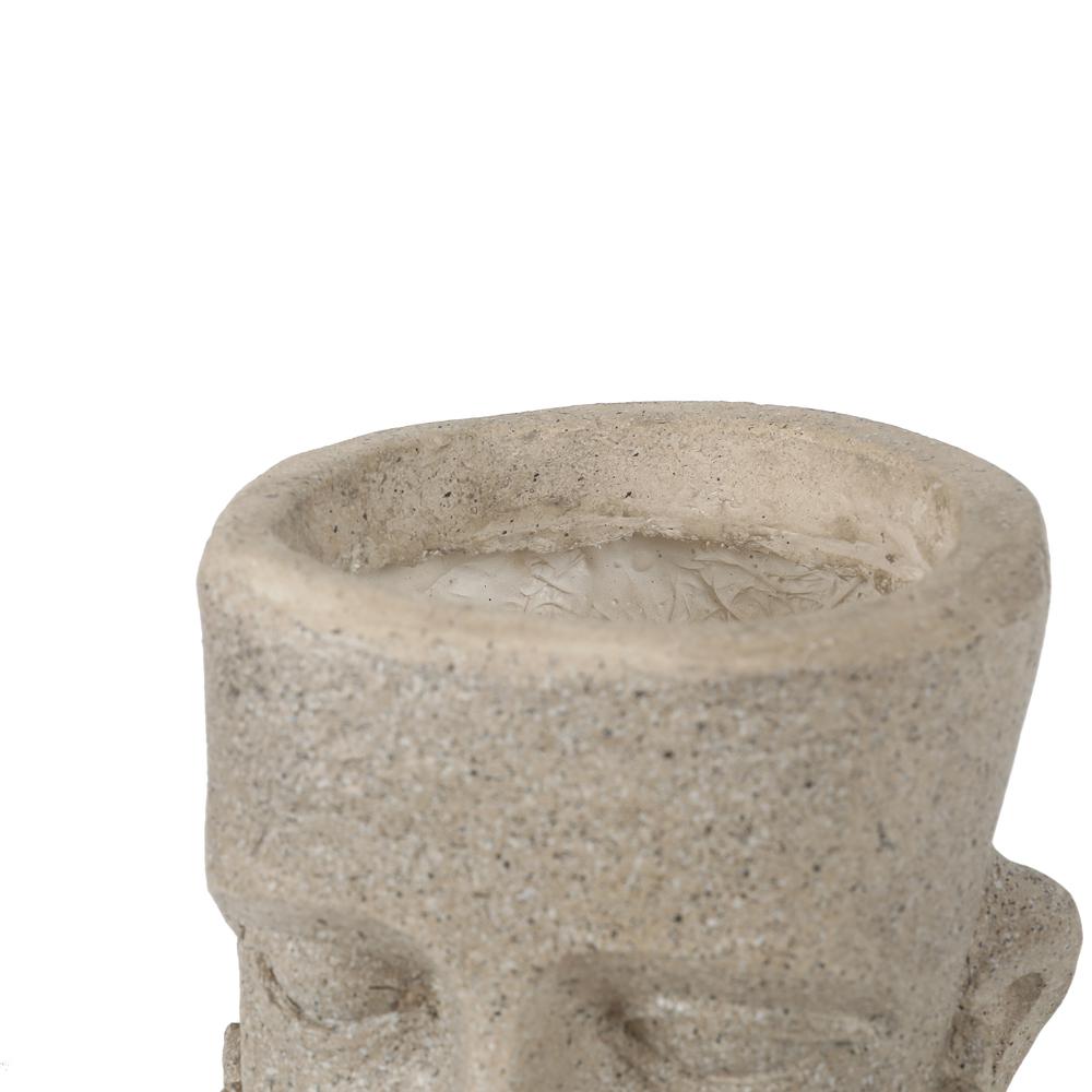 Speckled Off White MgO Happy Bust Head Planter. Picture 5