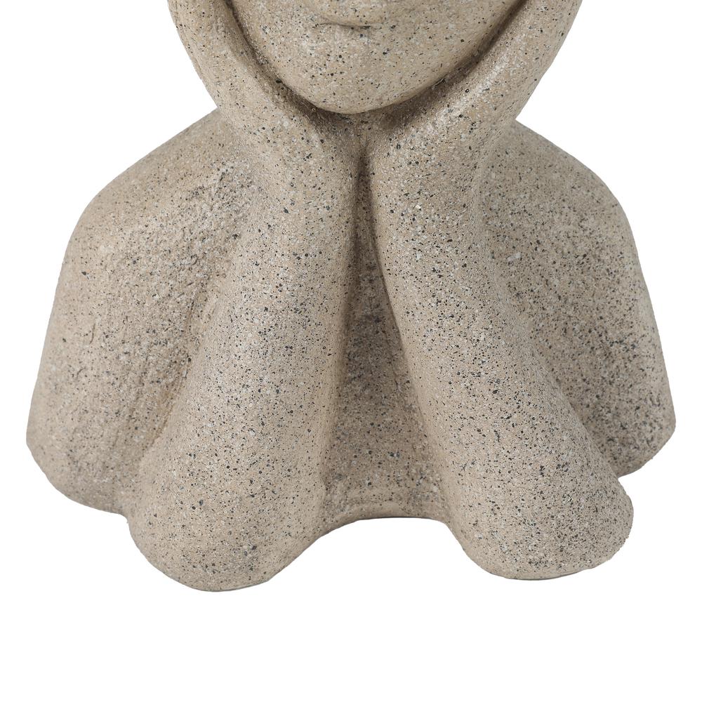 Speckled Off White MgO Happy Bust Head Planter. Picture 6