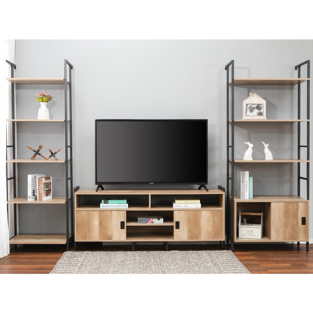 Light Oak Finish TV Stand for TVs Up To 60-Inch. Picture 4