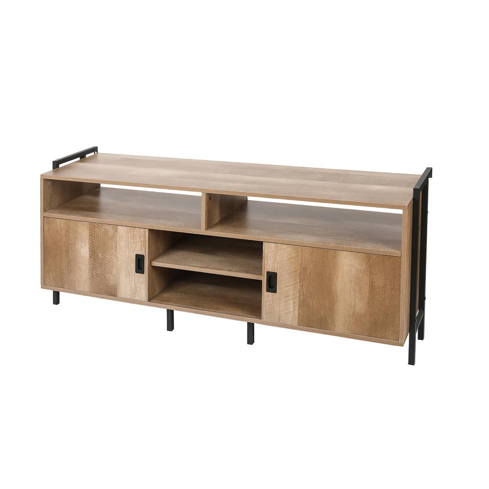 Light Oak Finish TV Stand for TVs Up To 60-Inch. Picture 7