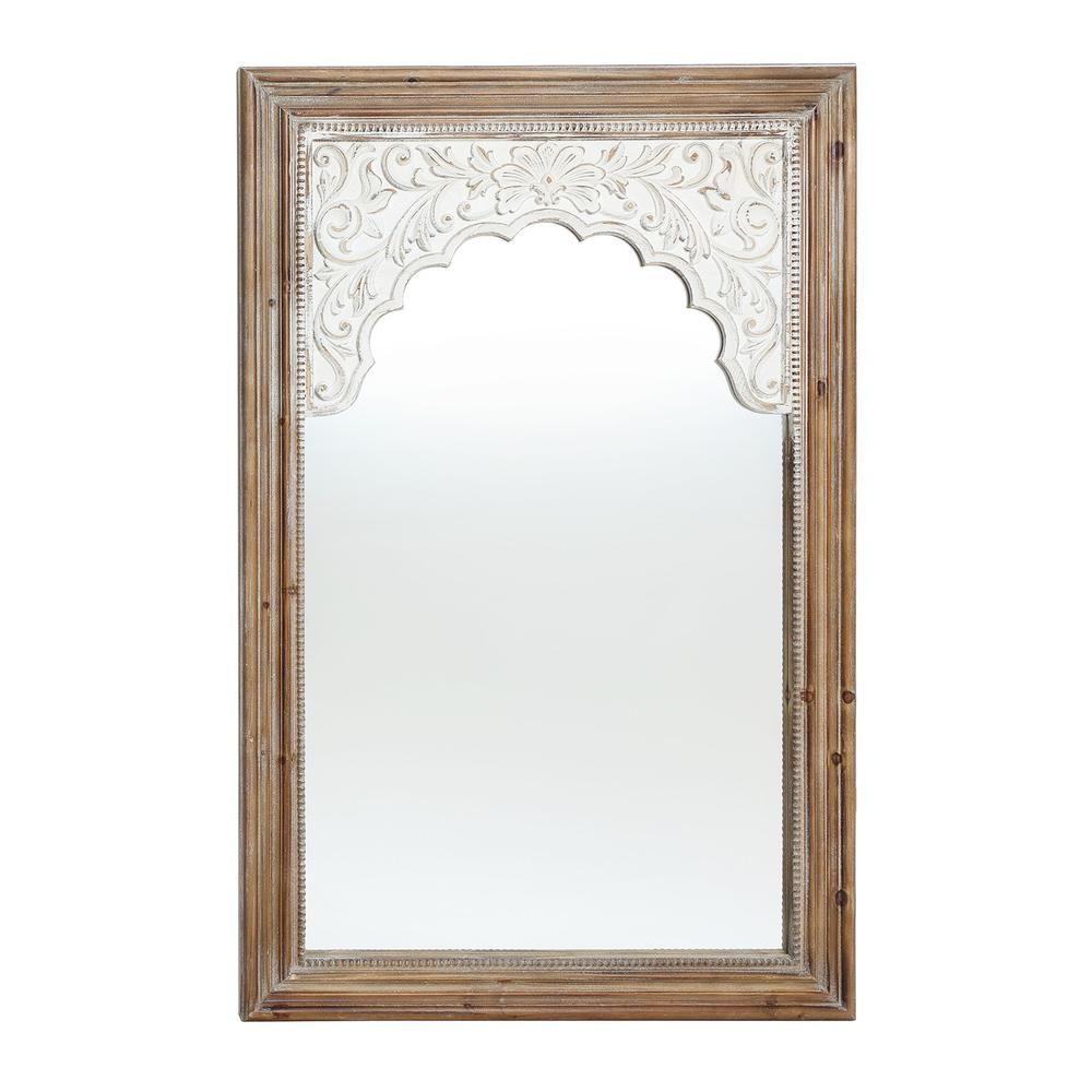 Wood Framed Rectangular Accent Wall Mirror. Picture 1
