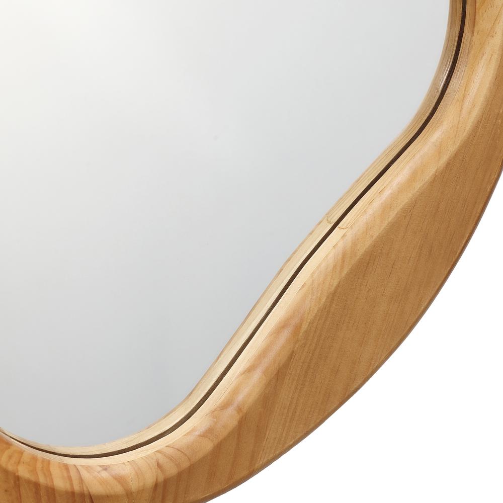 Organic Pine Wood Frame Free Form Wall Mirror. Picture 3