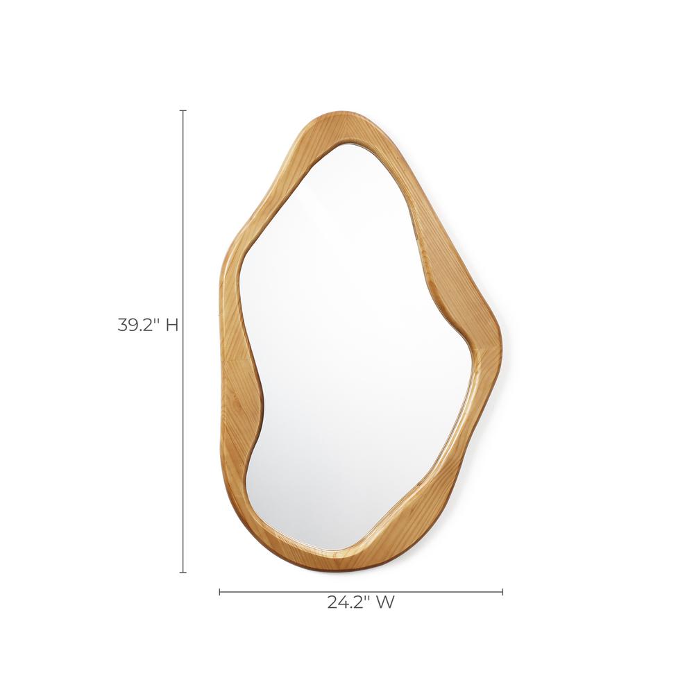 Organic Pine Wood Frame Free Form Wall Mirror. Picture 9