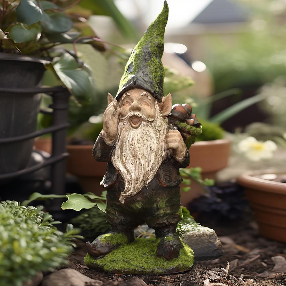 Calling All Gnomes Garden Sculpture Resin Statue, Indoor and Outdoor. Picture 6