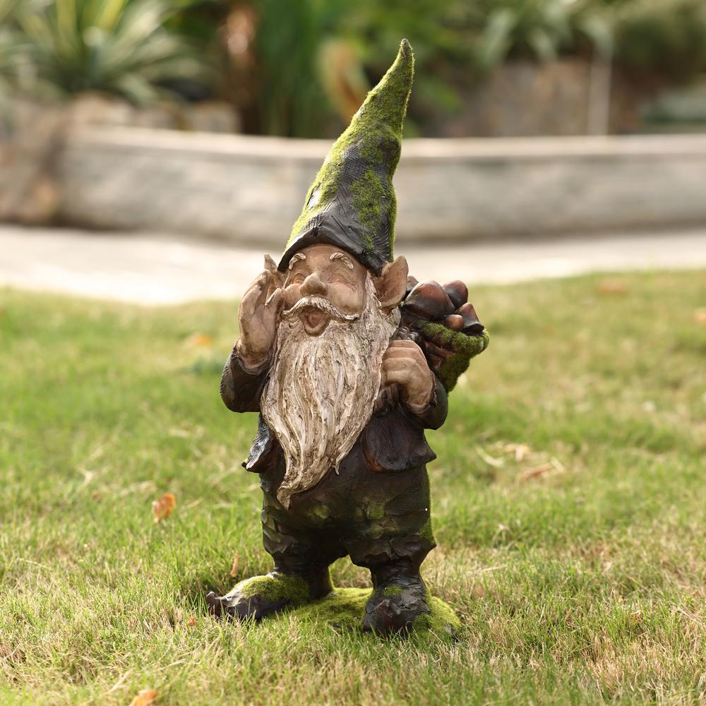 Calling All Gnomes Garden Sculpture Resin Statue, Indoor and Outdoor. Picture 7