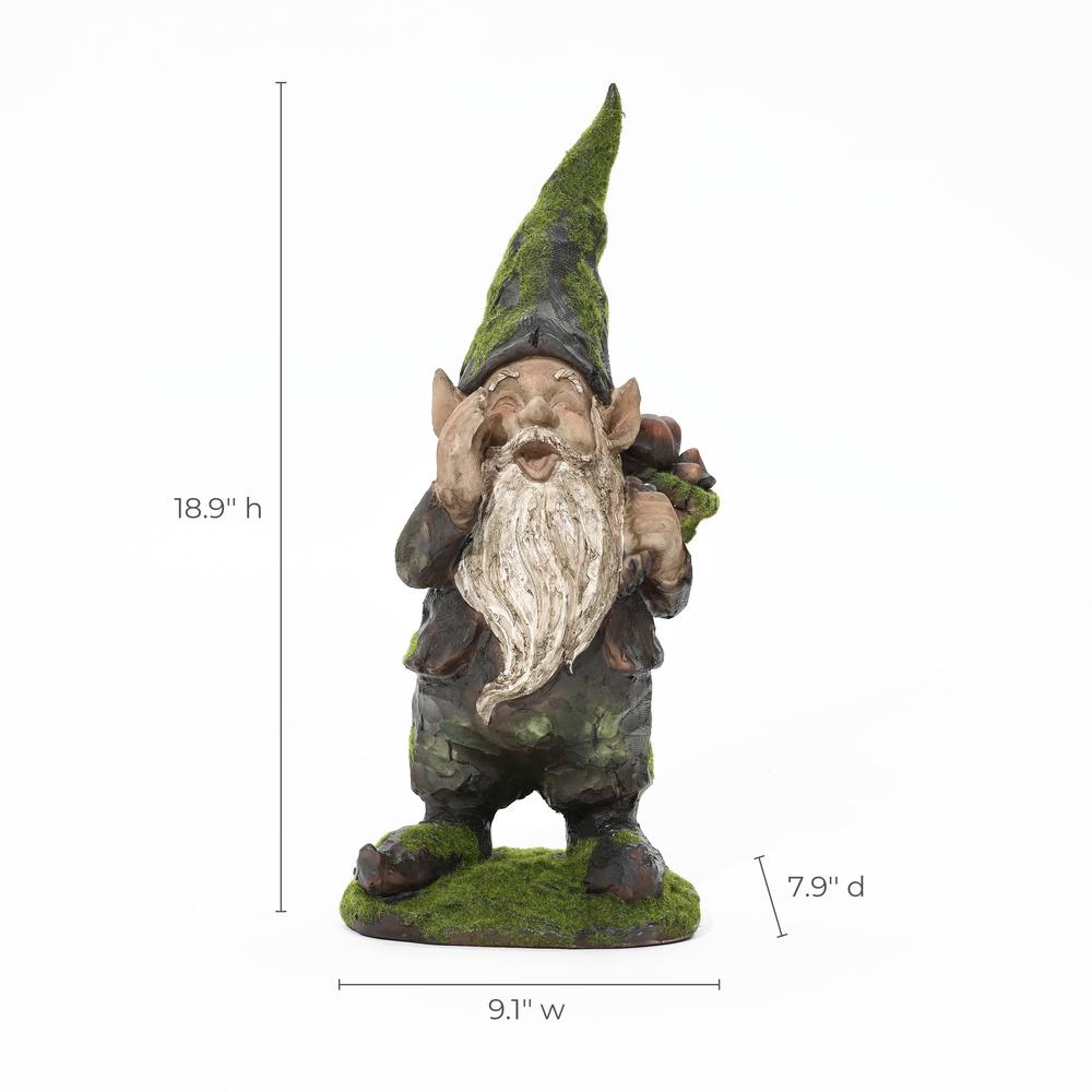 Calling All Gnomes Garden Sculpture Resin Statue, Indoor and Outdoor. Picture 9