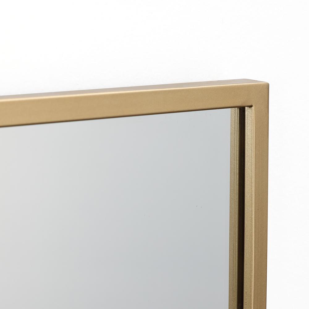 Cityscape Gold Metal Frame Rectangular Wall Mirror. Picture 2