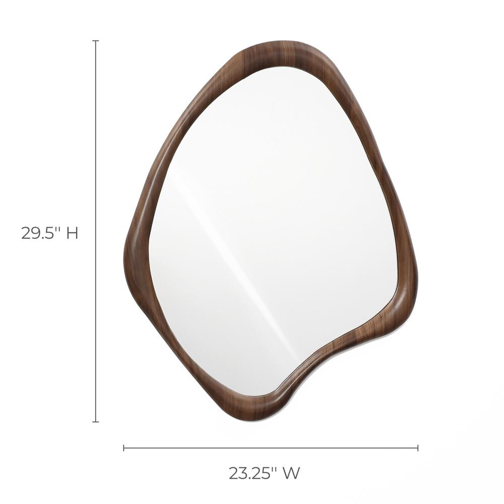 Brown Wood Frame Decorative Wall Mirror. Picture 9