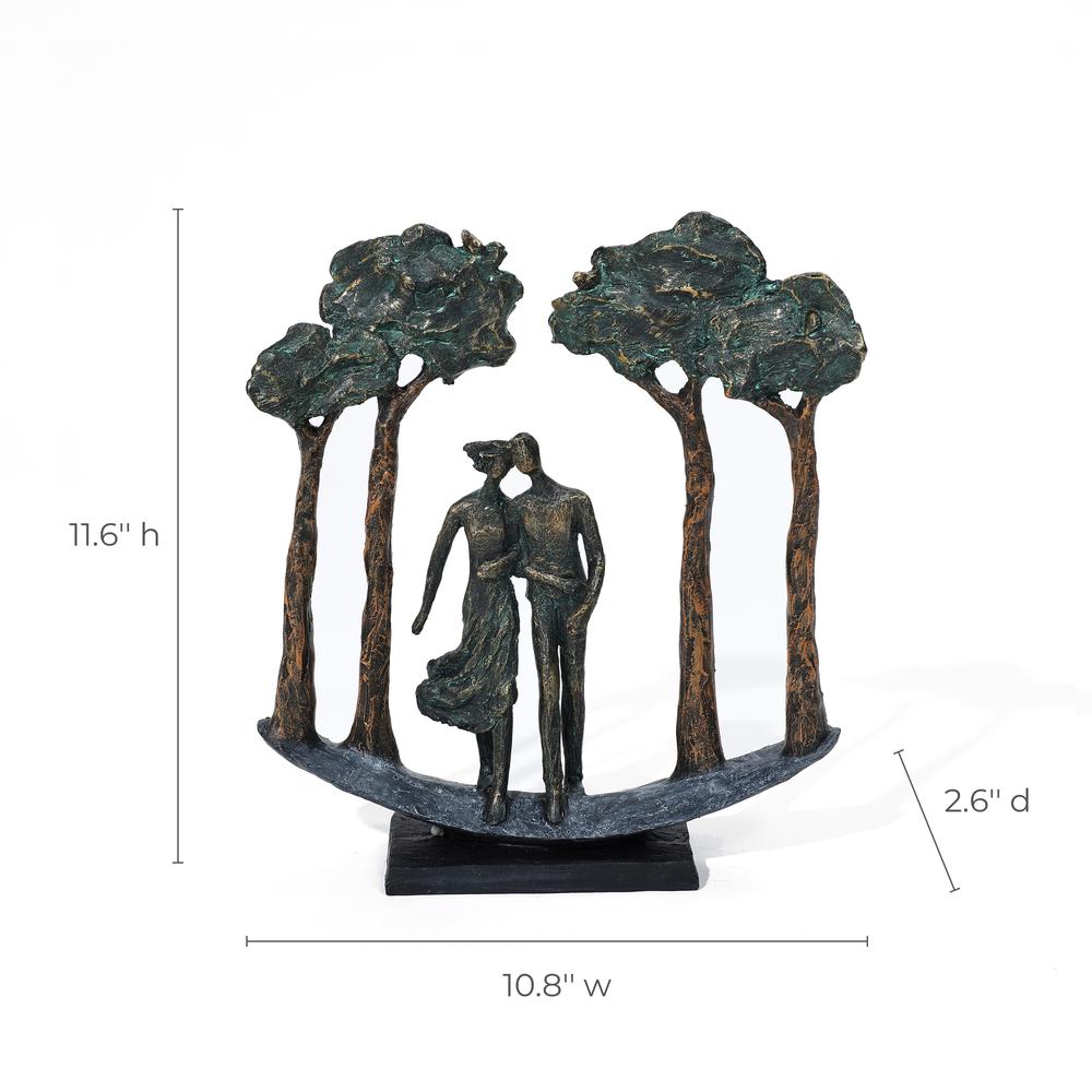 Resin Couple Love Walk in the Park Tabletop Decor. Picture 8