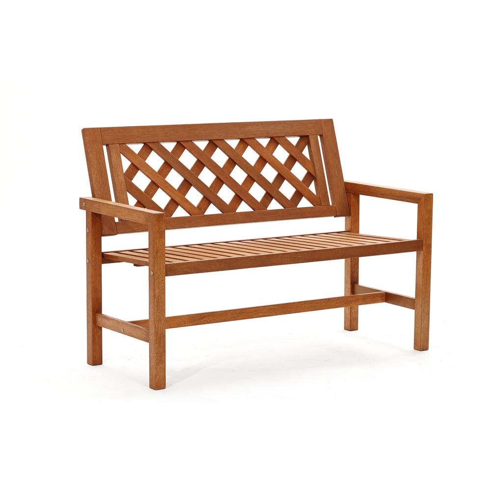 Laguna Solid Wood Outdoor Loveseat Bench. Picture 2