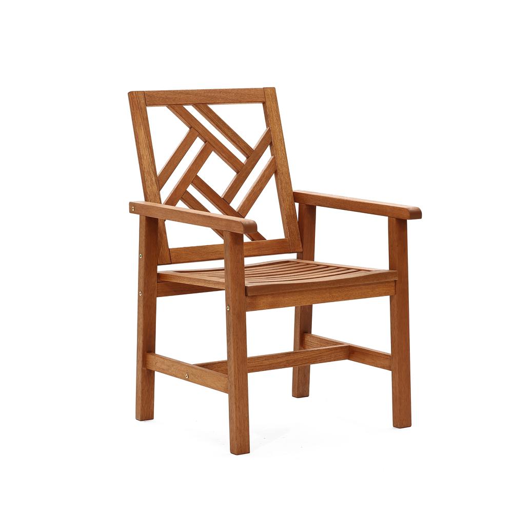 Carmel Solid Wood Outdoor Dining Chair, Set of 2. Picture 1