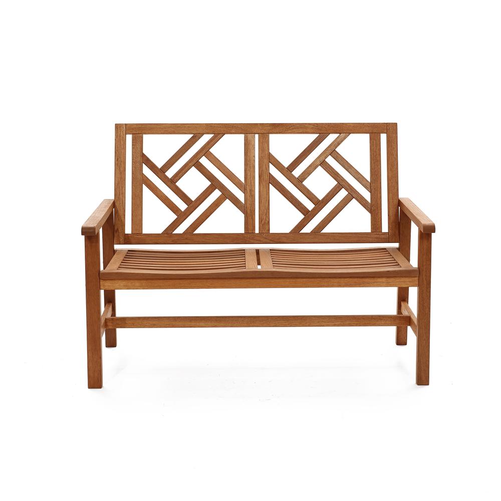 Carmel Solid Wood Outdoor Loveseat Park Bench. Picture 1